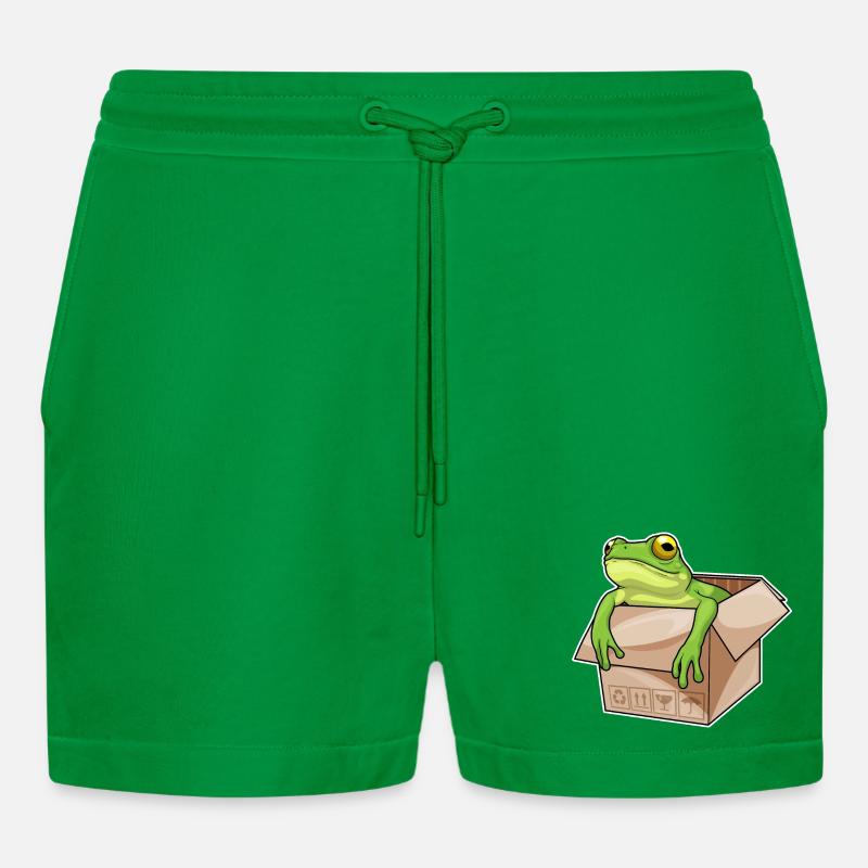 Frosch Karton - Organic Relaxed Cropped Shorts Made in EU - City Green