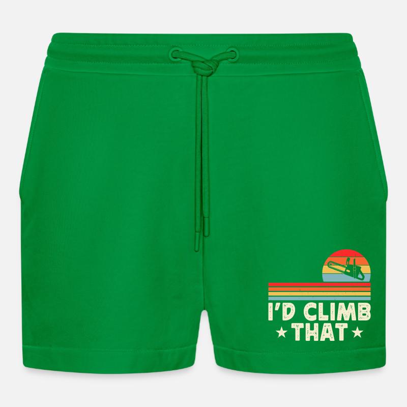 Baumpfleger Holzarbeiter Waldarbeiter Geschenk - Organic Relaxed Cropped Shorts Made in EU - City Green