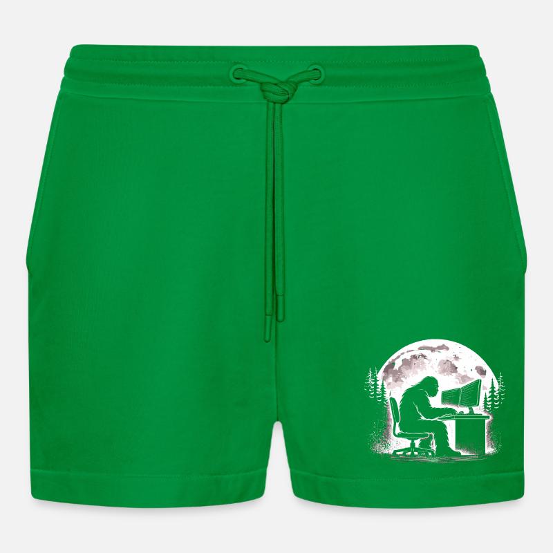 Bigfoot Programmierer - Organic Relaxed Cropped Shorts Made in EU - City Green
