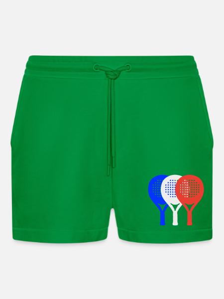 Padel-Frankreich2 - Organic Relaxed Cropped Shorts Made in EU - City Green