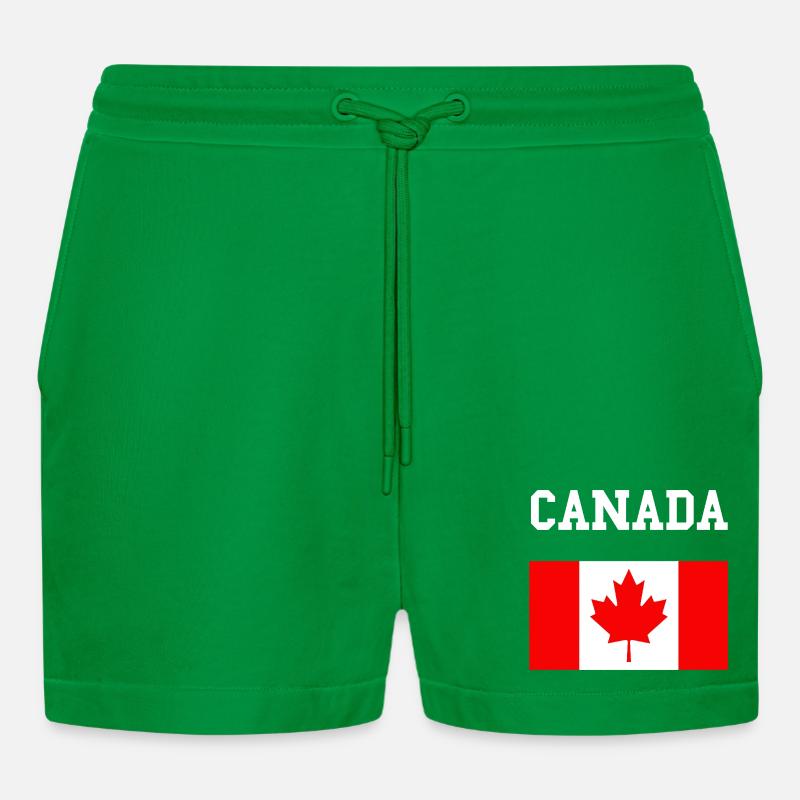 Feuille d’érable Drapeau du Canada - Short bio décontracté court fabriqué en UE - City Green