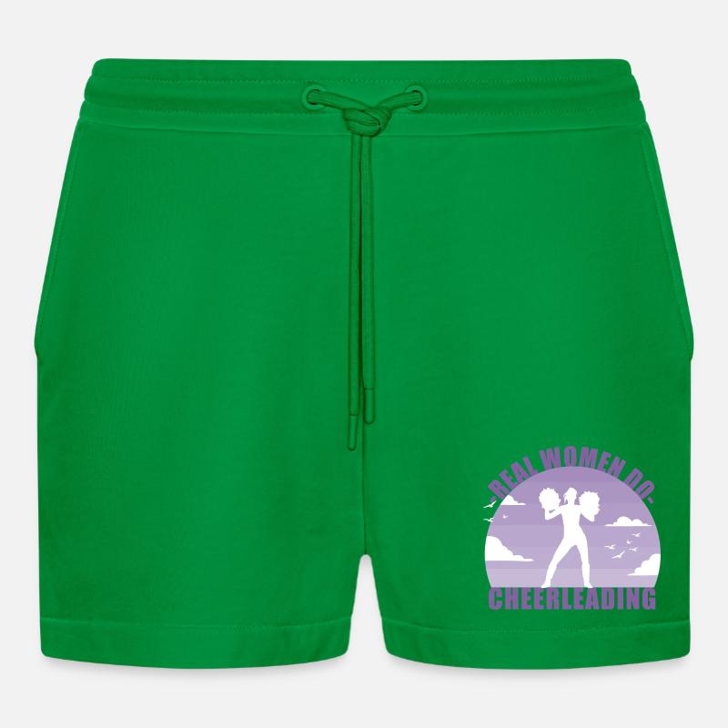 Cheerleading Cheerleader Mädchen Pompons Geschenk - Organic Relaxed Cropped Shorts Made in EU - City Green