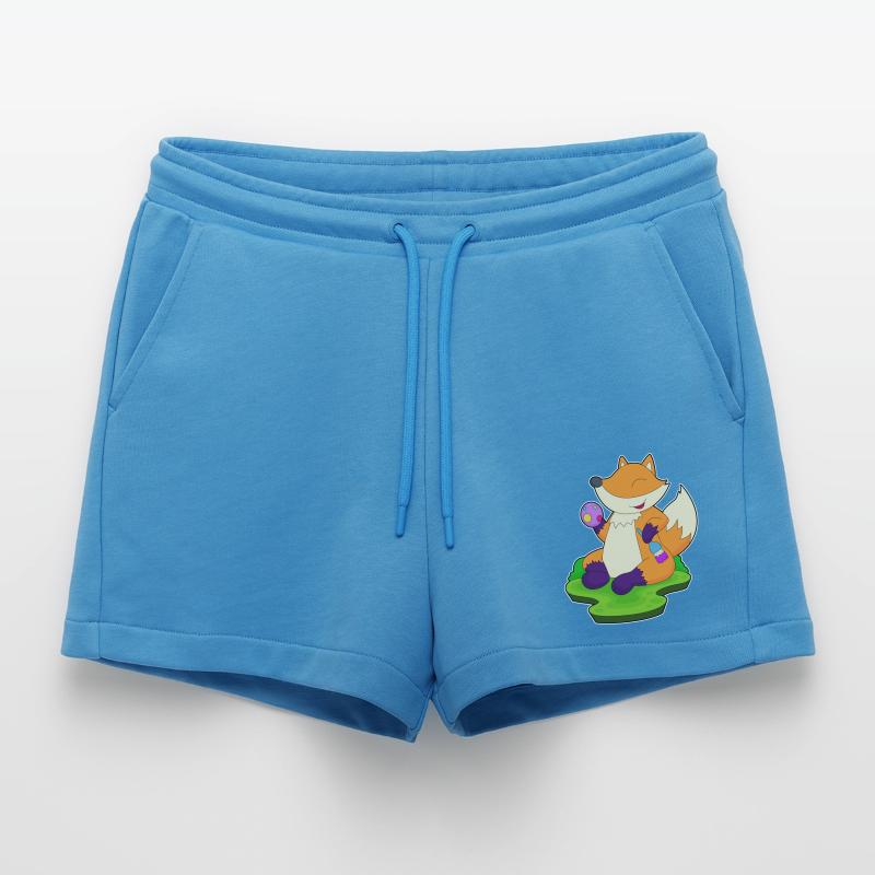 Fox Easter Easter Egg Organic Relaxed Cropped Shorts Made in EU