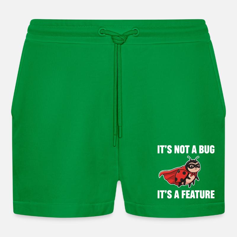 Kein Bug, nur Feature – Superheld Marienkäfer  - Organic Relaxed Cropped Shorts Made in EU - City Green