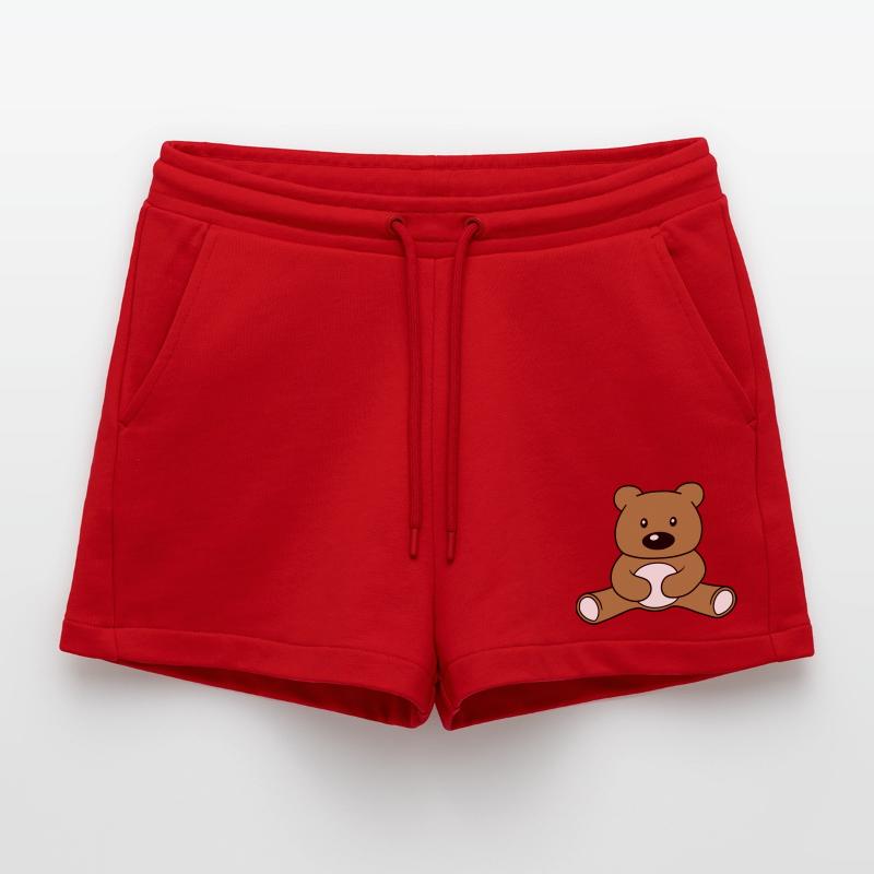 Baer mignon mignon assis petite bande dessinée bande dessinée cli Short bio décontracté court fabriqué en UE