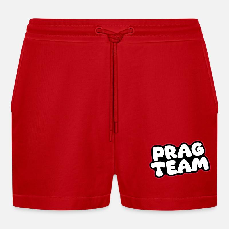 L’équipe de Prague - Short bio décontracté court fabriqué en UE - rouge