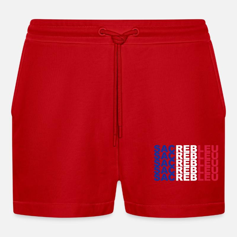 Sacrebleu - Short bio décontracté court fabriqué en UE - rouge