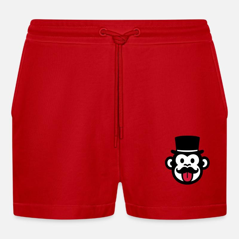 Fête du Singe Marié - Short bio décontracté court fabriqué en UE - rouge