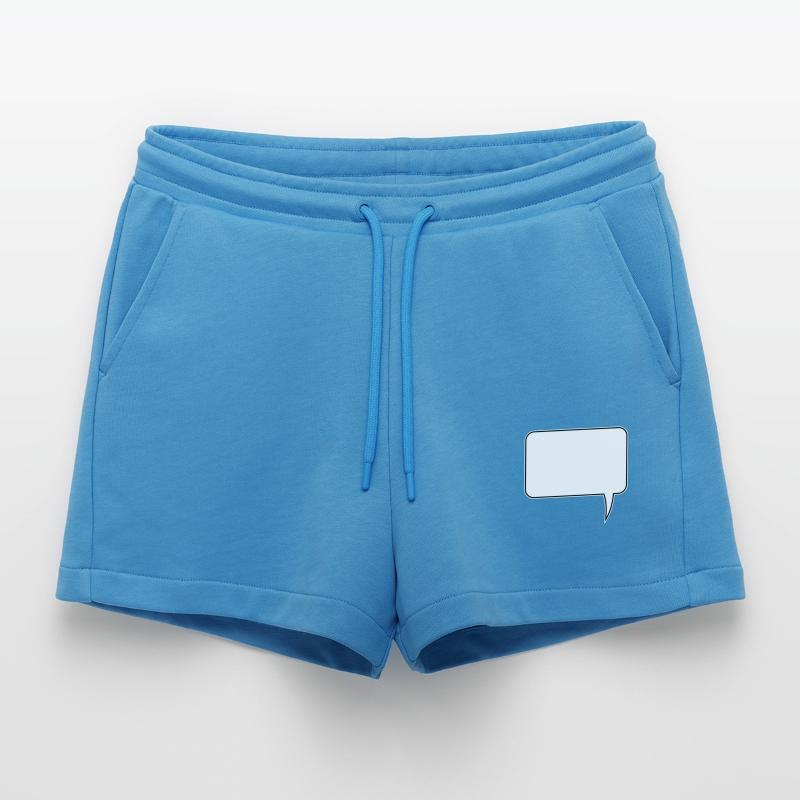 Speech bubble rectangle design Organic Relaxed Cropped Shorts Made in EU