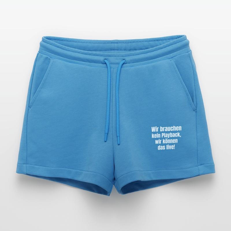 We don't need playback, we can do it live! Organic Relaxed Cropped Shorts Made in EU
