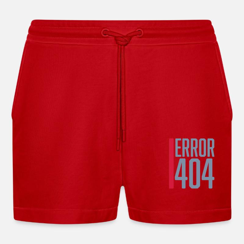 Erreur de code d’erreur 404 - Short bio décontracté court fabriqué en UE - rouge