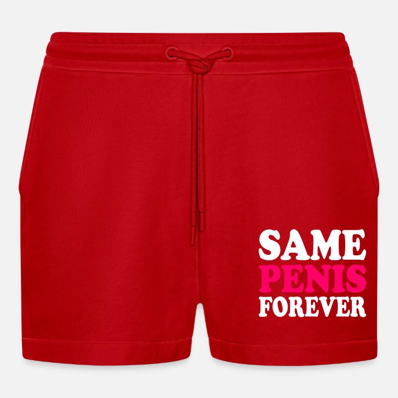 Same penis forever - Short bio décontracté court fabriqué en UE - rouge