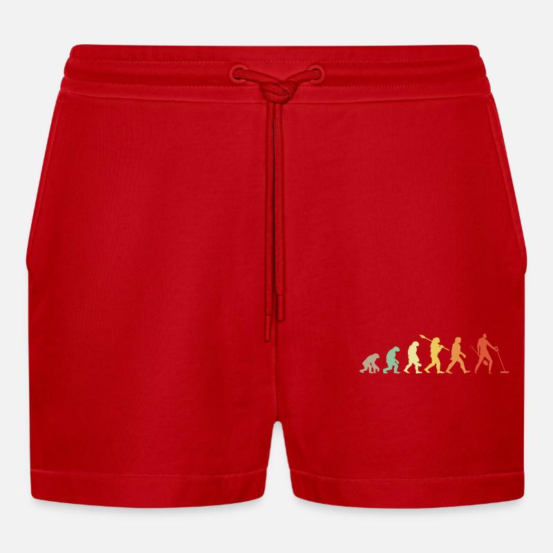 Evolution Treasure Hunter Metalldetektor - Organic Relaxed Cropped Shorts Made in EU - Rot