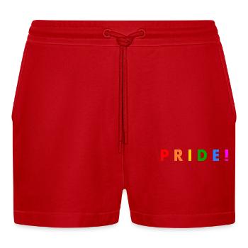 Pride - Organic Relaxed Cropped Shorts Made in EU - Rot - Vorne