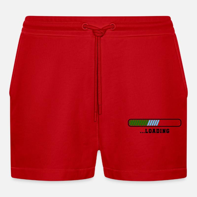 loading - Organic Relaxed Cropped Shorts Made in EU - Rot