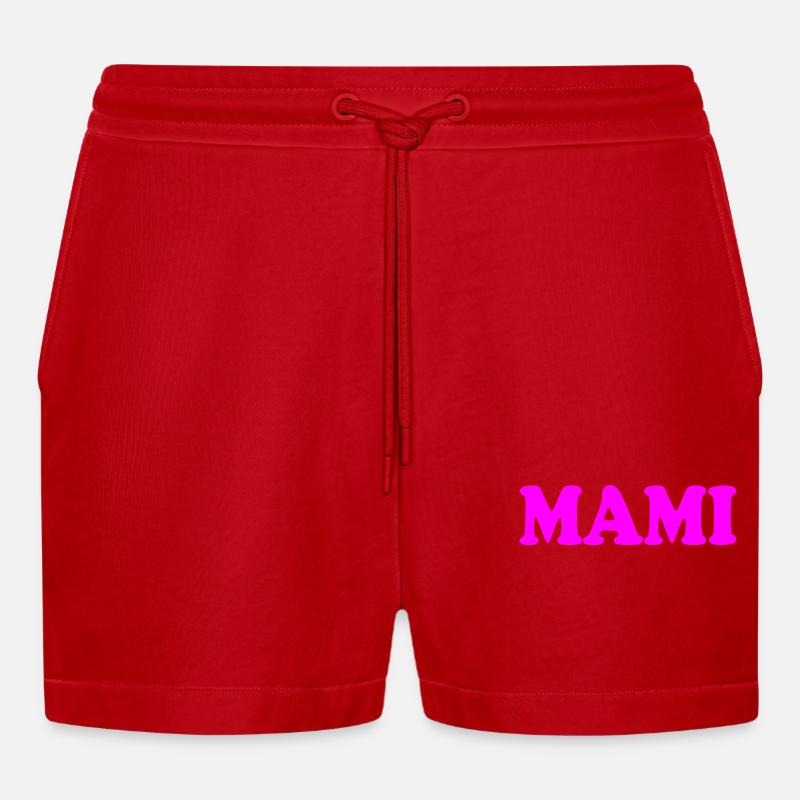 Mami - Organic Relaxed Cropped Shorts Made in EU - red