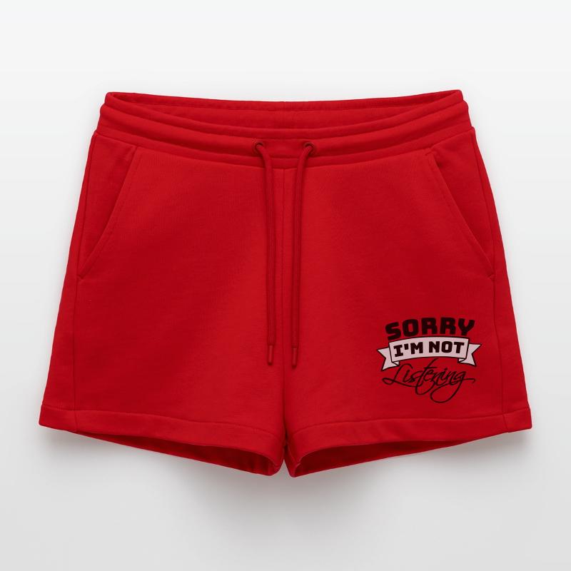 désolé de ne pas écouter Short bio décontracté court fabriqué en UE