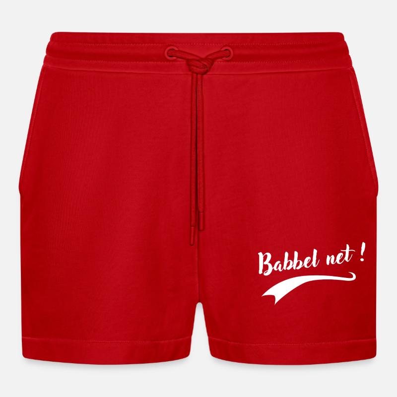Babbel net - Organic Relaxed Cropped Shorts Made in EU - Rot