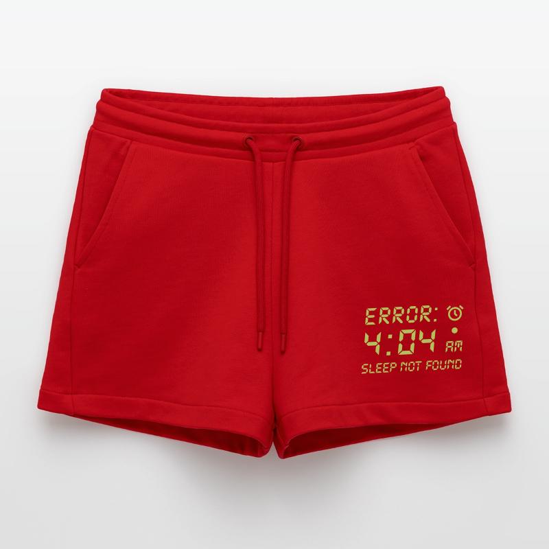 Error 404, sleep not found programmer gamble Organic Relaxed Cropped Shorts Made in EU