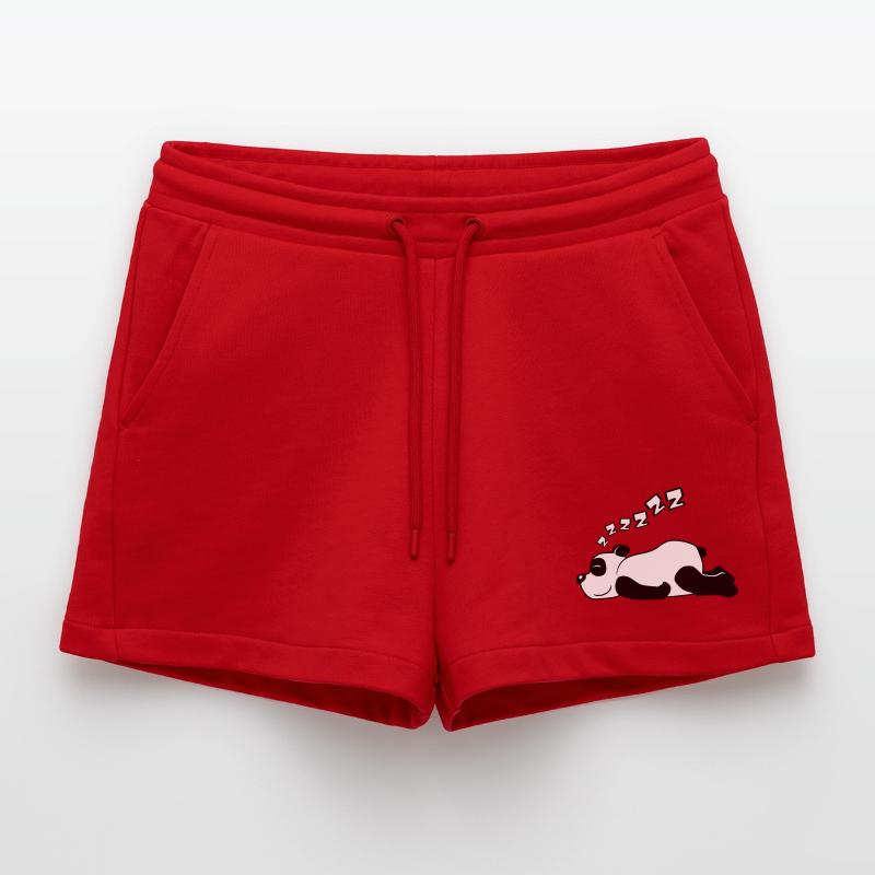 ZZZZZZ Panda Baer Organic Relaxed Cropped Shorts Made in EU