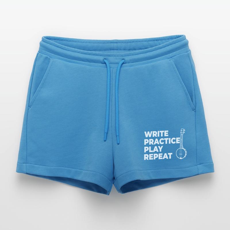 Writing, practicing, playing, repeating Organic Relaxed Cropped Shorts Made in EU