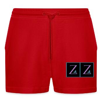 Zaza - Organic Relaxed Cropped Shorts Made in EU - red - Front