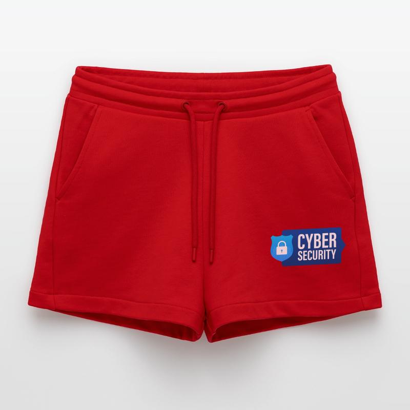 Cyber Security, Computer Organic Relaxed Cropped Shorts Made in EU