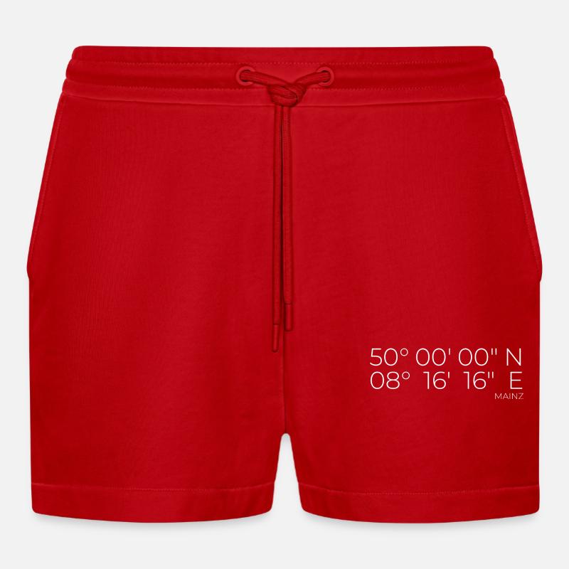 Coordinates Mainz - Organic Relaxed Cropped Shorts Made in EU - red