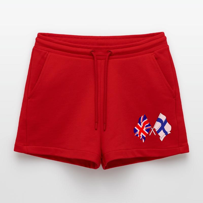 Drapeau Angleterre, drapeau Finlande Short bio décontracté court fabriqué en UE