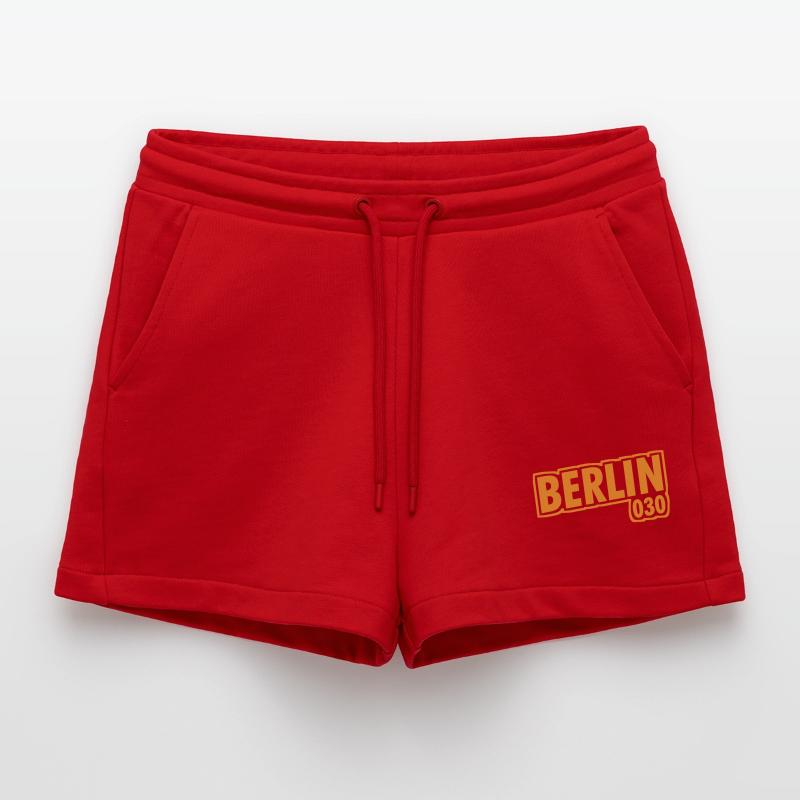 Berlin - 030 - Capital - Germany - Area Code Organic Relaxed Cropped Shorts Made in EU