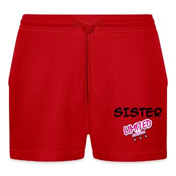 SISTER LIMITIERTE EDITION - Organic Relaxed Cropped Shorts Made in EU - Rot - Vorne