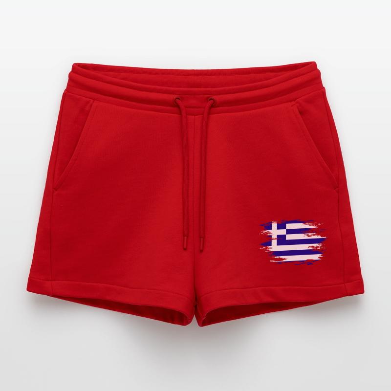 Drapeau de la Grèce utilisé design Short bio décontracté court fabriqué en UE