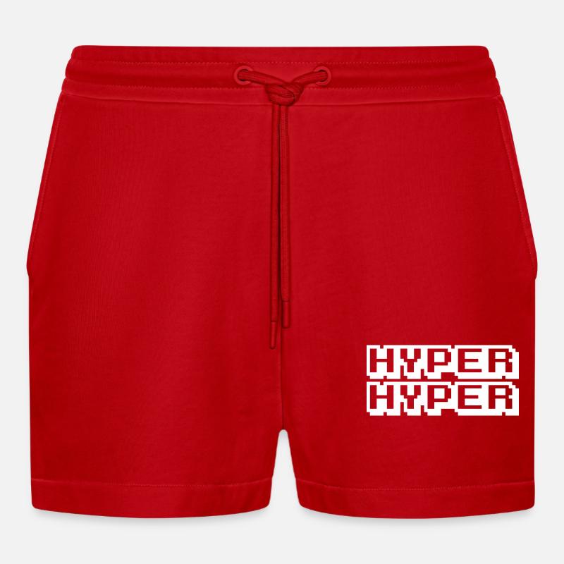 HYPER HYPER - Short bio décontracté court fabriqué en UE - rouge