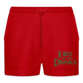 Fantasie Getränke Saga - Organic Relaxed Cropped Shorts Made in EU - Rot - Vorne