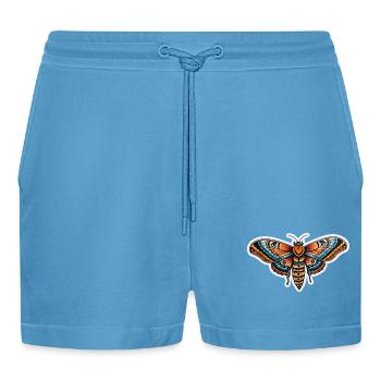 Motte Neo Traditional - Organic Relaxed Cropped Shorts Made in EU -  Sol Blue - Vorne