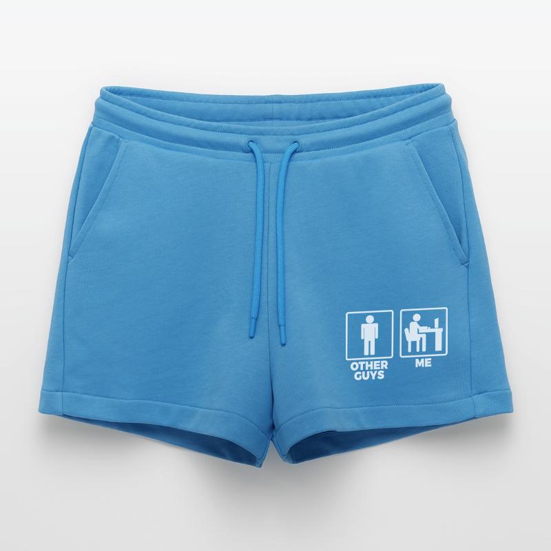 Software Engineer Stick Figures Organic Relaxed Cropped Shorts Made in EU