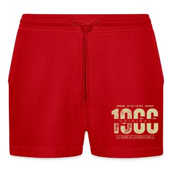 vintage 1966 / cadeau 1966 / perfection 1966 - Short bio décontracté court fabriqué en UE - rouge - Devant