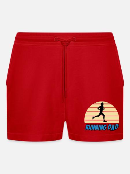 Running dad - Short bio décontracté court fabriqué en UE - rouge