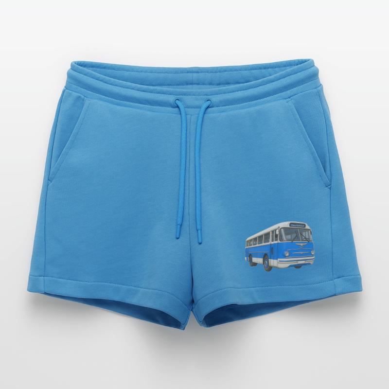 Alter blauer Bus Organic Relaxed Cropped Shorts Made in EU