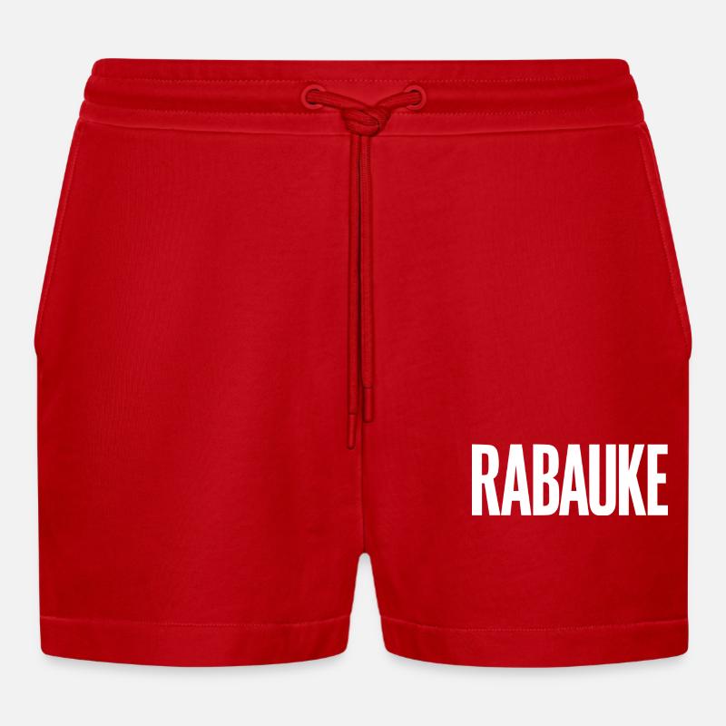 Yob - Organic Relaxed Cropped Shorts Made in EU - red