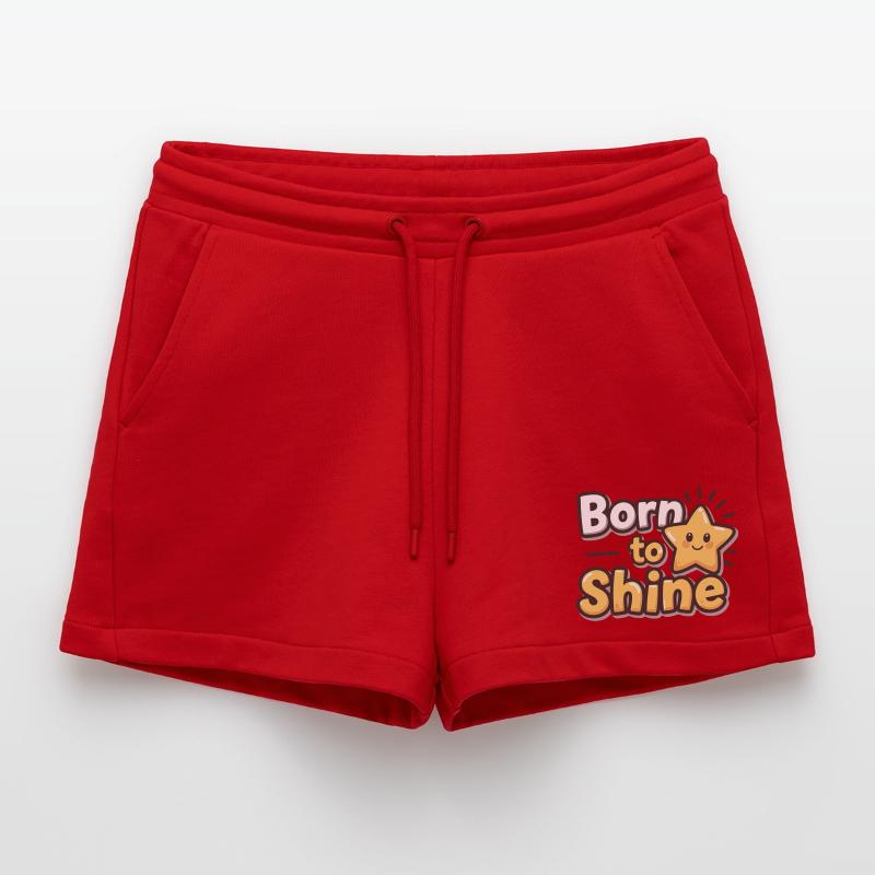 Born to Shine – Strahlender Stern Organic Relaxed Cropped Shorts Made in EU