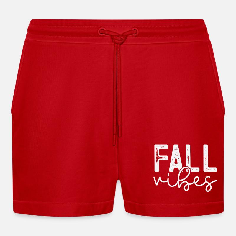 Fall Vibes Snake Pattern Design - Short bio décontracté court fabriqué en UE - rouge