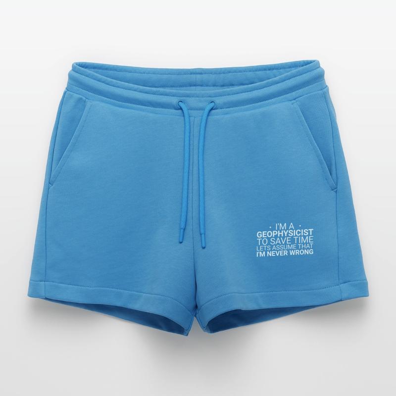 Geophysicist Never Wrong Geophysics Organic Relaxed Cropped Shorts Made in EU