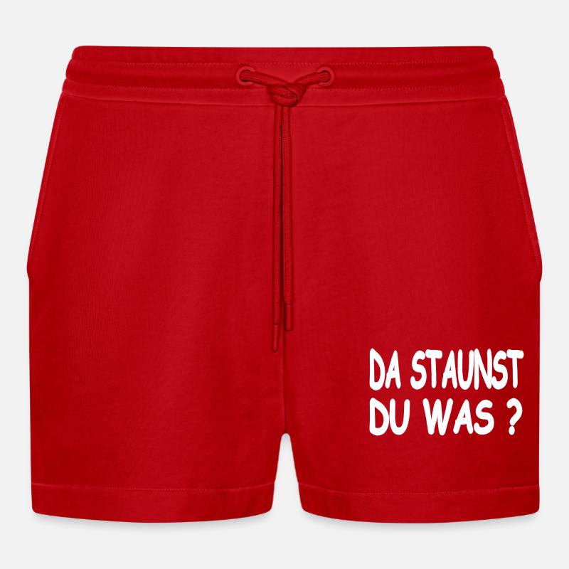Auto - Pantaloncini corti ecologici casual Made in UE - rosso