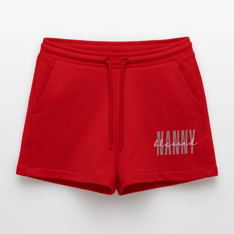 Nanny-Leben Oma Großmutter Muttertag Organic Relaxed Cropped Shorts Made in EU