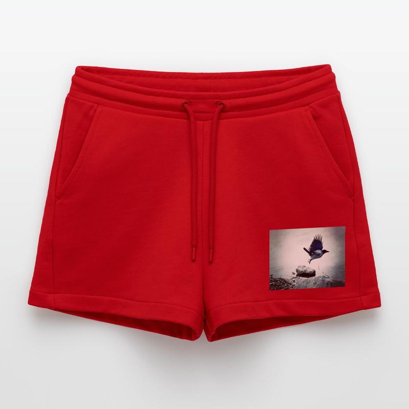 Crow's Flight Organic Relaxed Cropped Shorts Made in EU