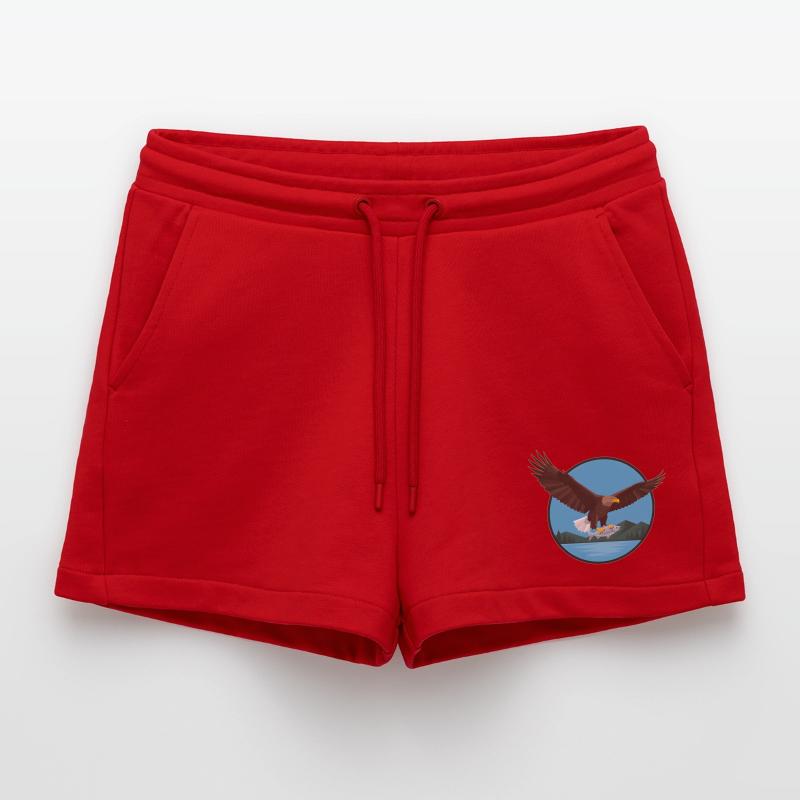 White-tailed eagle eagle Organic Relaxed Cropped Shorts Made in EU
