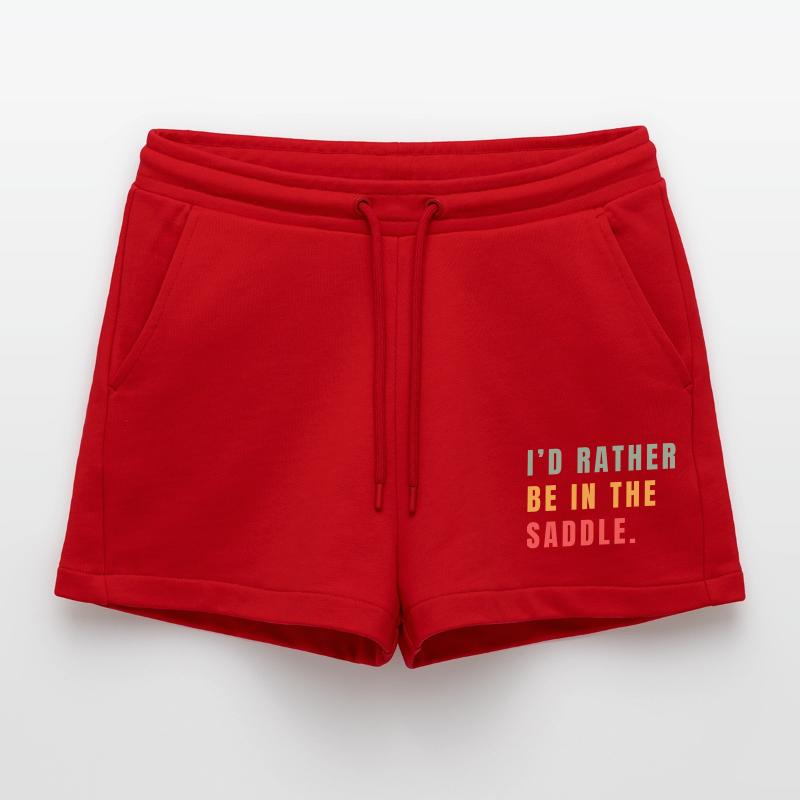 I'd rather be in the saddle Organic Relaxed Cropped Shorts Made in EU