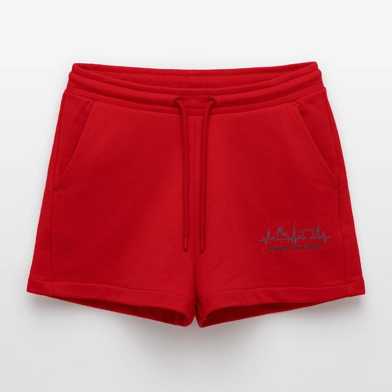 Konfetti im Herzen - Blau Organic Relaxed Cropped Shorts Made in EU