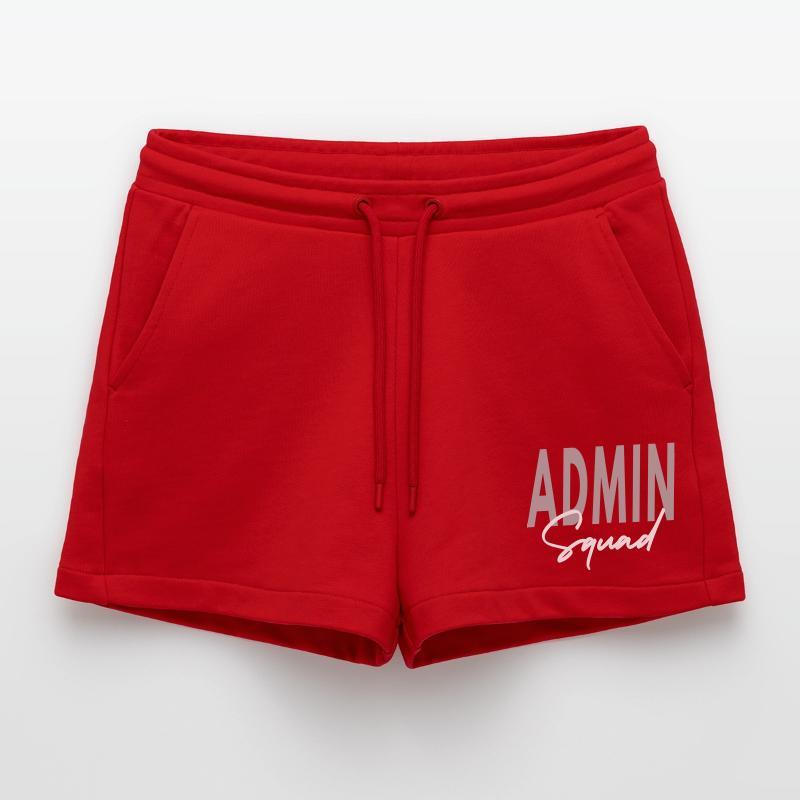 Admin Squad Assistent Teamadministrator Organic Relaxed Cropped Shorts Made in EU